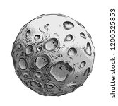 hand drawn sketch of moon... | Shutterstock .eps vector #1200525853