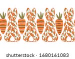 easter bunny silhouette  back... | Shutterstock .eps vector #1680161083