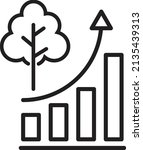 increase tree graph icon.... | Shutterstock .eps vector #2135439313
