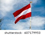 Flag of austria in the wind