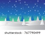 winter landscape background | Shutterstock .eps vector #767790499