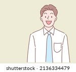 attractive businessman. concept ... | Shutterstock .eps vector #2136334479