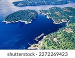 Small photo of Aerial image of Maude Island, BC, Canada