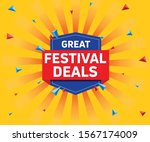 great festival deals offer sale ... | Shutterstock .eps vector #1567174009