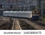 Small photo of Kyoto, Japan - October 05, 2019 : Japan Freight Railway Company (JRF) Locomotive EF65-2091 of Delivery Tokyo Metro train passing Yamazaki Station in Oyamazaki, Kyoto, Japan