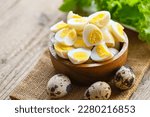 Boiled eggs food  quail eggs on ...
