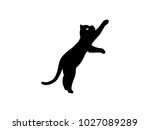 cat logo black isolate on white ... | Shutterstock .eps vector #1027089289