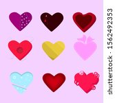 set of colorful hearts for... | Shutterstock .eps vector #1562492353