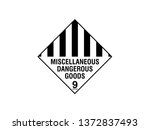 miscellaneous dangerous goods 9 ... | Shutterstock .eps vector #1372837493