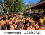 Small photo of Yogyakarta, Indonesia - October 9th 2018 : Scouts activity "Pramuka" at SD Gondolayu, Yogyakarta, Indonesia. In the Scout of trained students leadership, cooperation, solidarity, self-reliant.
