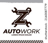 wrench icon on letter z logo... | Shutterstock .eps vector #2160087779