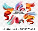 set of colorful brush strokes.... | Shutterstock .eps vector #1033178623