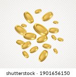 flying golden coins isolated on ... | Shutterstock .eps vector #1901656150