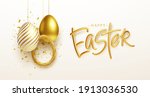 easter greeting background with ... | Shutterstock .eps vector #1913036530