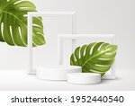 realistic white product podium... | Shutterstock .eps vector #1952440540