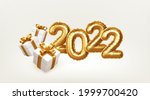 happy new year 2022 metallic... | Shutterstock .eps vector #1999700420