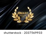 3d realistic gold laurel wreath ... | Shutterstock .eps vector #2037569933