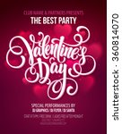 valentines day party flyer.... | Shutterstock .eps vector #360814070