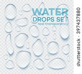  realistic transparent water... | Shutterstock .eps vector #397437880