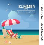 summer holidays in beach... | Shutterstock .eps vector #298484453