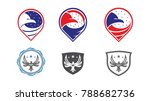 eagle logo design vector... | Shutterstock .eps vector #788682736