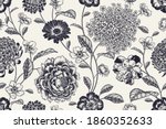 vintage seamless pattern.... | Shutterstock .eps vector #1860352633