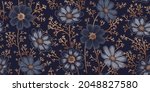 dark seamless floral pattern.... | Shutterstock .eps vector #2048827580