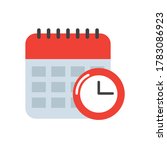 clock and calendar icon... | Shutterstock .eps vector #1783086923