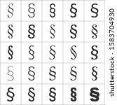 Grammar Section Sign Icon Set ...