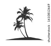 Tropical Palm Tree Silhouette....