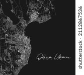 Odesa Odessa black and white city map. Vector illustration, Odessa map grayscale art poster. Street map image with roads, metropolitan city area view.
