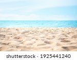 Beach Sand Sea Background, Summer Shore Water Blue Sky White Cloud Season, Ocean Beautiful Seascape Smooth Wave Wallpaper Island Tropical Coast, Travel Vacation Holiday Nature Landscape Space.