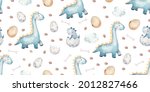 Seamless Pattern With Dinosaurs ...