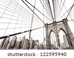 The Brooklyn bridge, New York City. USA.