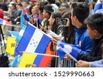 Small photo of NEW YORK, NY – OCTOBER 13, 2019: The 55th annual Hispanic Day Parade marches up Fifth Avenue on Sunday; October 13, 2019. Thousands of Hispanic New Yorkers participated and viewed the colorful Cultura