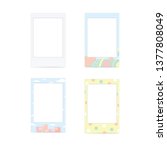 pastel frame set | Shutterstock .eps vector #1377808049
