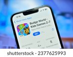 Small photo of New Delhi, India 4 September 2023:- Budge world kids app in phone