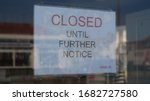 Small photo of Independent shop closed until further notice due to the COVID 19 coronavirus pandemic, bars, cafes, restaurants, clubs all shut cause of this international crisis