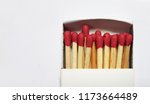 many small red matches head are ... | Shutterstock . vector #1173664489