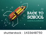 back to school creative banner. ... | Shutterstock .eps vector #1433648750