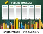 school timetable template for... | Shutterstock .eps vector #1465685879