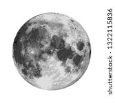 realistic full moon. astrology... | Shutterstock .eps vector #1322115836