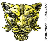 heraldic tiger drawing.... | Shutterstock .eps vector #2105839529