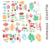 leaf collection   vector... | Shutterstock .eps vector #221619736