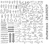 doodle arrow icons set with... | Shutterstock .eps vector #281650529