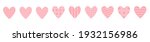 pink heart icon set. happy... | Shutterstock .eps vector #1932156986