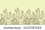 cacti sketch illustration. hand ... | Shutterstock .eps vector #2155787253