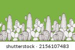 cacti sketch illustration. hand ... | Shutterstock .eps vector #2156107483