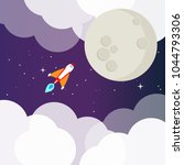 mission to the moon vector.... | Shutterstock .eps vector #1044793306