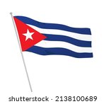 Cuba National Flag. Vector...